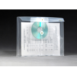 Clear Plastic Envelopes with String, CD Pocket, Letter, Side