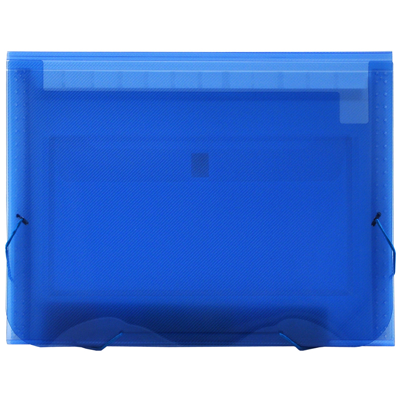 CLEAR-LINE 13-pocket Poly Expanding File, Transparent Blue
