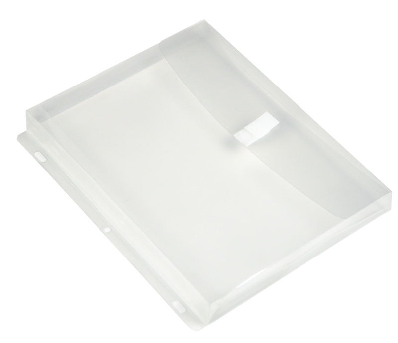 Plastic Binder Envelope with gusset, Clear